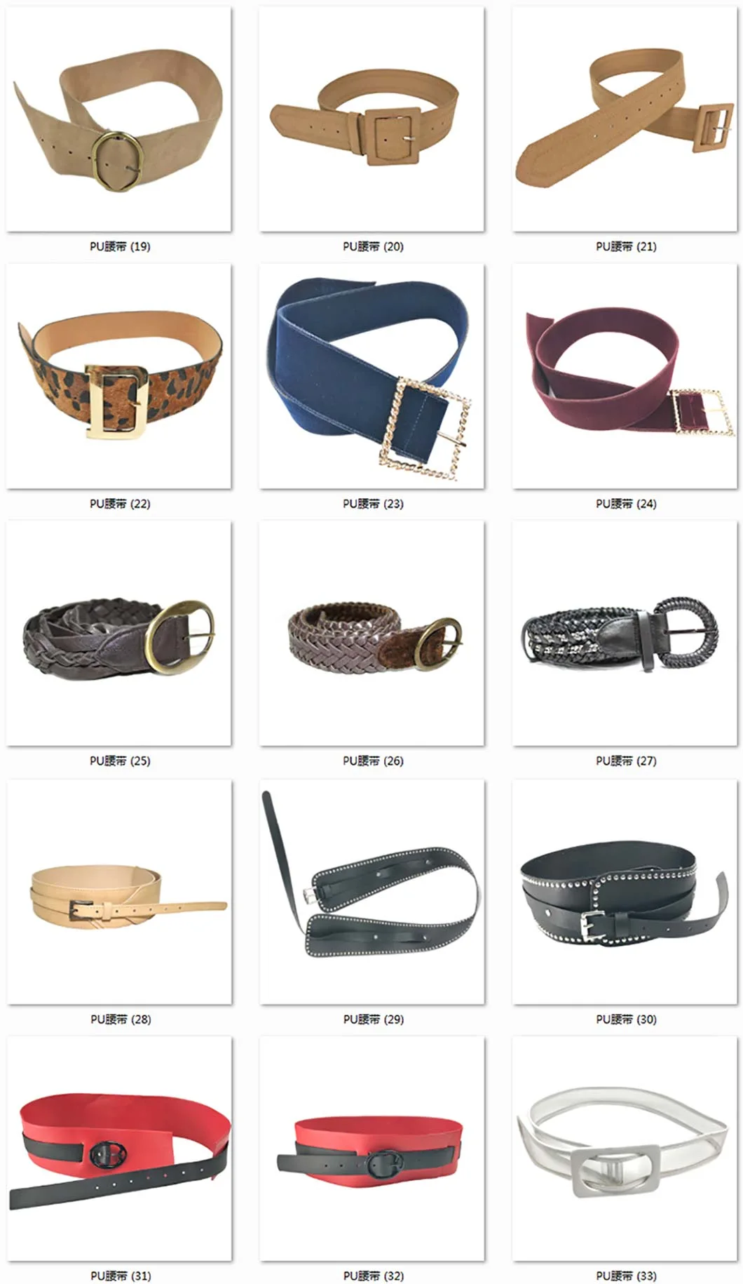 Fashion Belt Women′s Pin Buckle Belt PU Belts for Women Wholesale Colorful Fashion Belt Factory