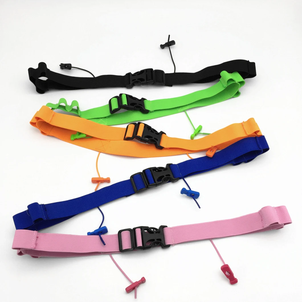 Custom Logo Triathlon Race Number Belt Marathon Elastic Waist Belt Waist Hip Card Holders Outdoor Sports Running Number Belt